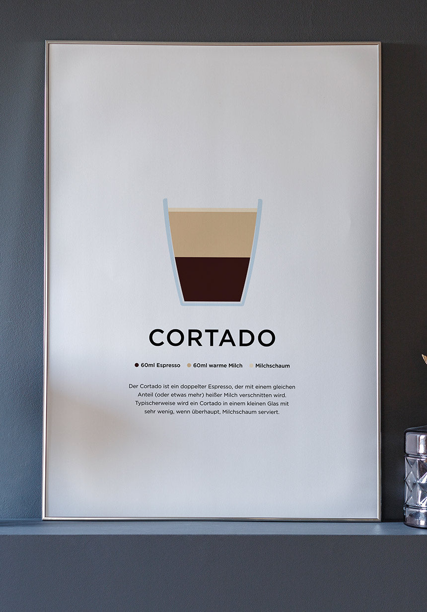 Cortado coffee poster gift