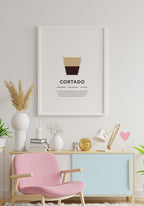 Cortado coffee poster wall decoration