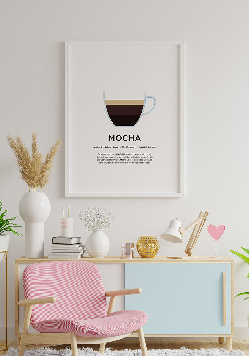 Mocha Coffee Poster Barista