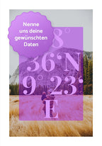 Poster Koordinaten mit Bild Flächen