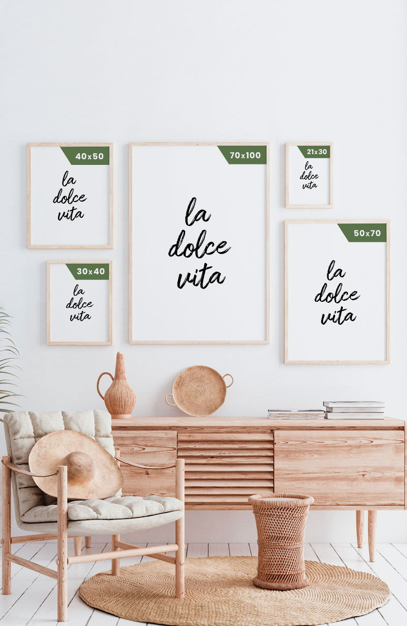 Poster la dolce vita typography poster sizes