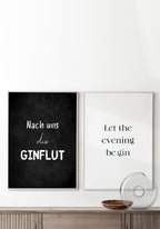 Poster Let the evening be gin in the living room