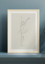 Line Art Poster Ballet Dancer Nature Frame
