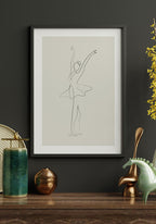 Line Art Poster Ballet Dancer Living Room