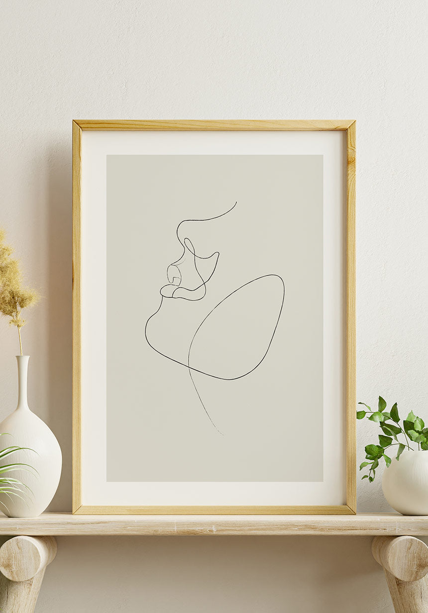 Line Art Poster face