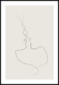 Line Art Poster of tender kiss