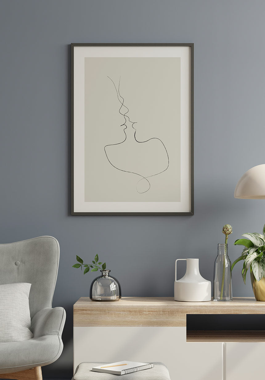 Line Art Poster tender living room