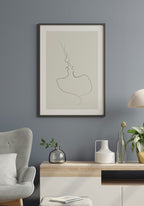 Line Art Poster tender living room