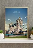 Illustrated Poster London Tower Bridge
