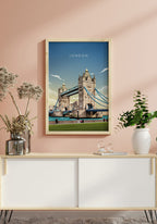 Illustrated Poster London Tower Bridge