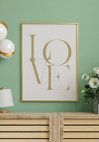 Love Typography Poster for Home
