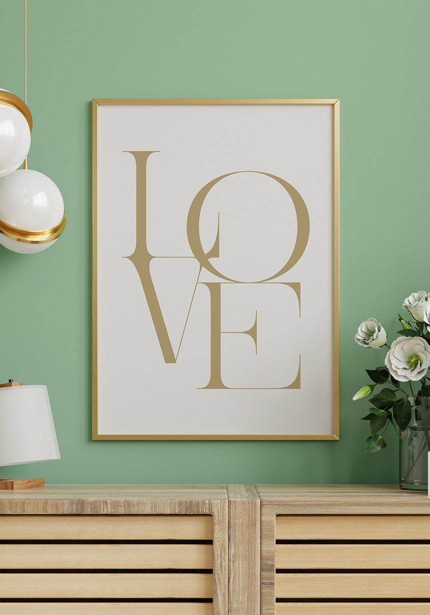 Love Typography Poster for Home