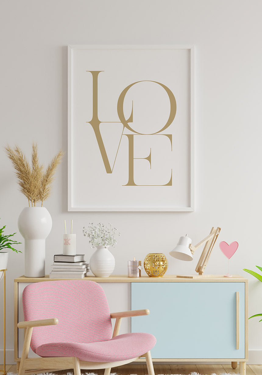 Love Typography Poster as a gift