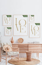 Love Typography poster sizes