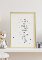 Spruch Poster love you to the moon and back on shelf