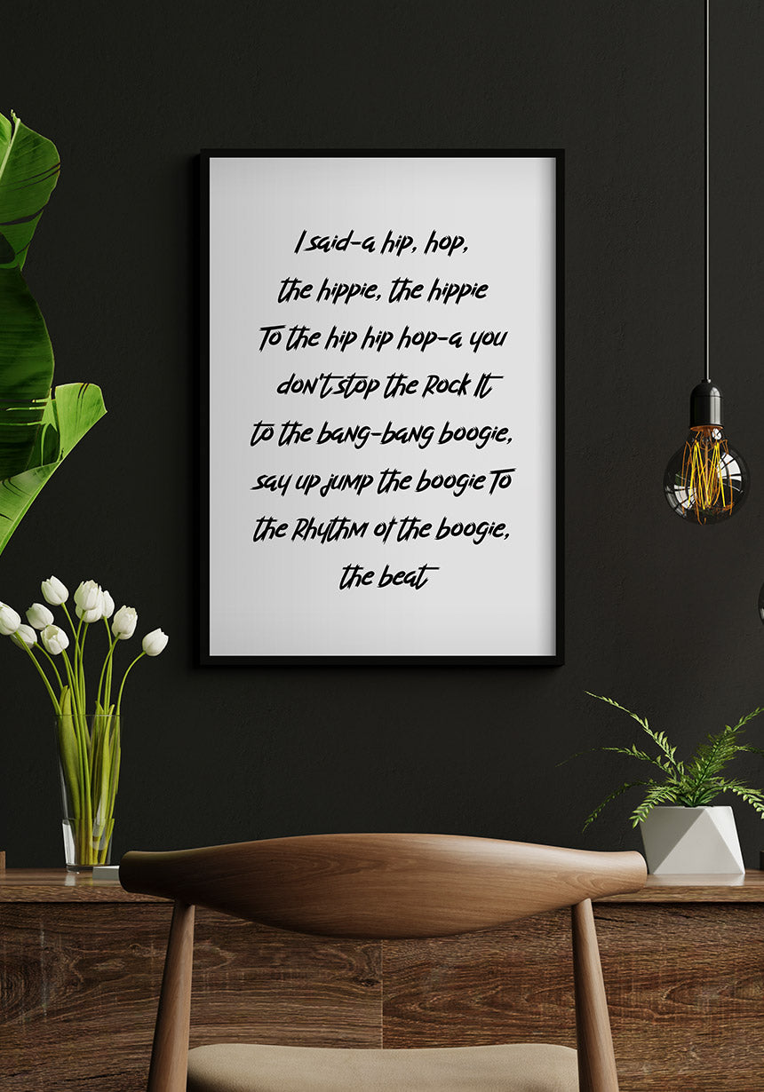 Poster lyrics rappers delight the sugarhill gang about desk