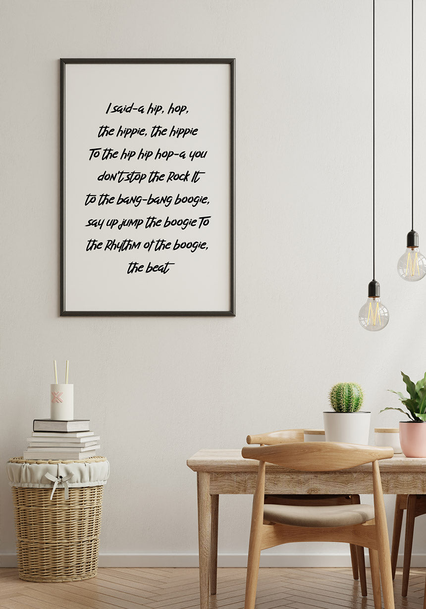 Poster lyrics rappers delight the sugarhill gang at the dining table