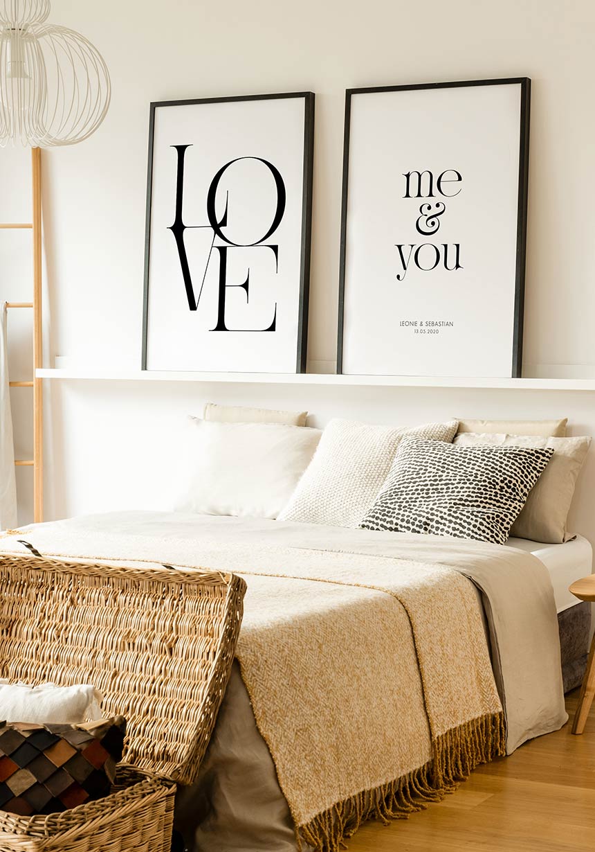 Me and You personalisierbares Poster Bilderwand