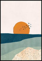 Poster Sea and beach Luna e sole