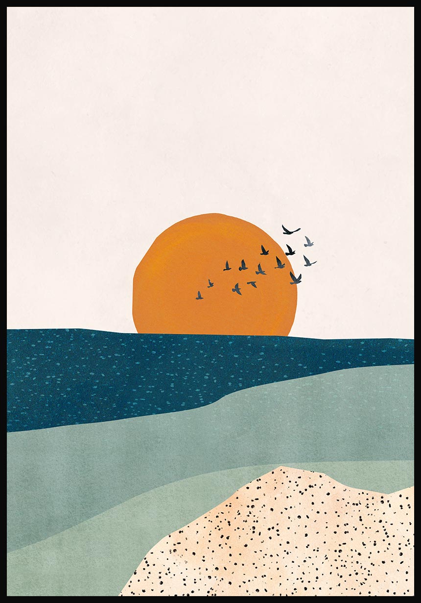 Poster Sea and beach Luna e sole