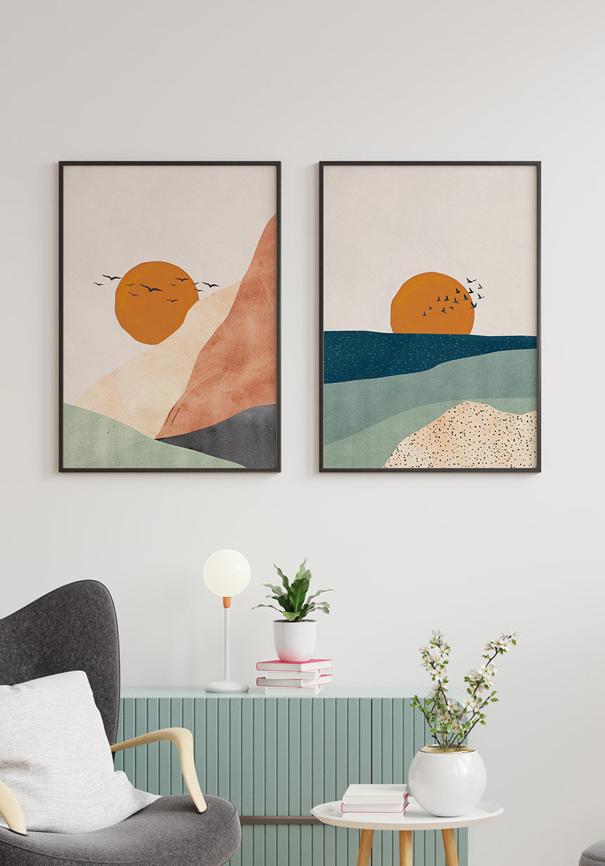 Poster Sea and beach Luna e sole as picture wall