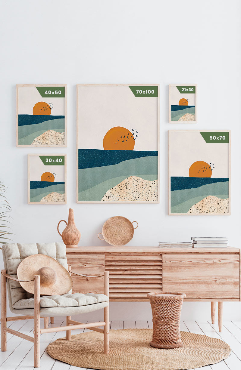 Poster beach and sea poster size