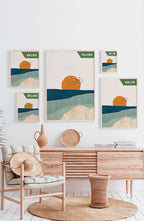 Poster beach and sea poster size