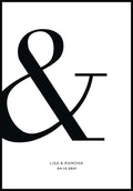 Poster mit Und-Zeichen und Namen personalisiert