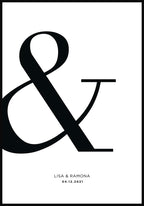 Poster mit Und-Zeichen und Namen personalisiert