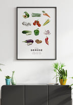 Vegetables Poster illustrated