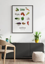 Vegetables Poster Wooden frames