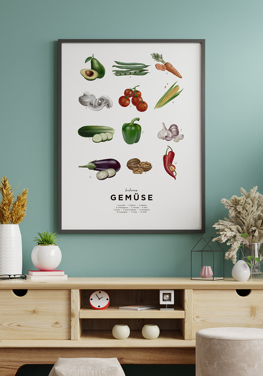 Vegetables Poster Living room