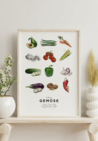 Vegetables Poster natural wood