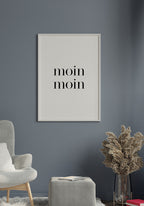 Poster moin moin Typography in the living room