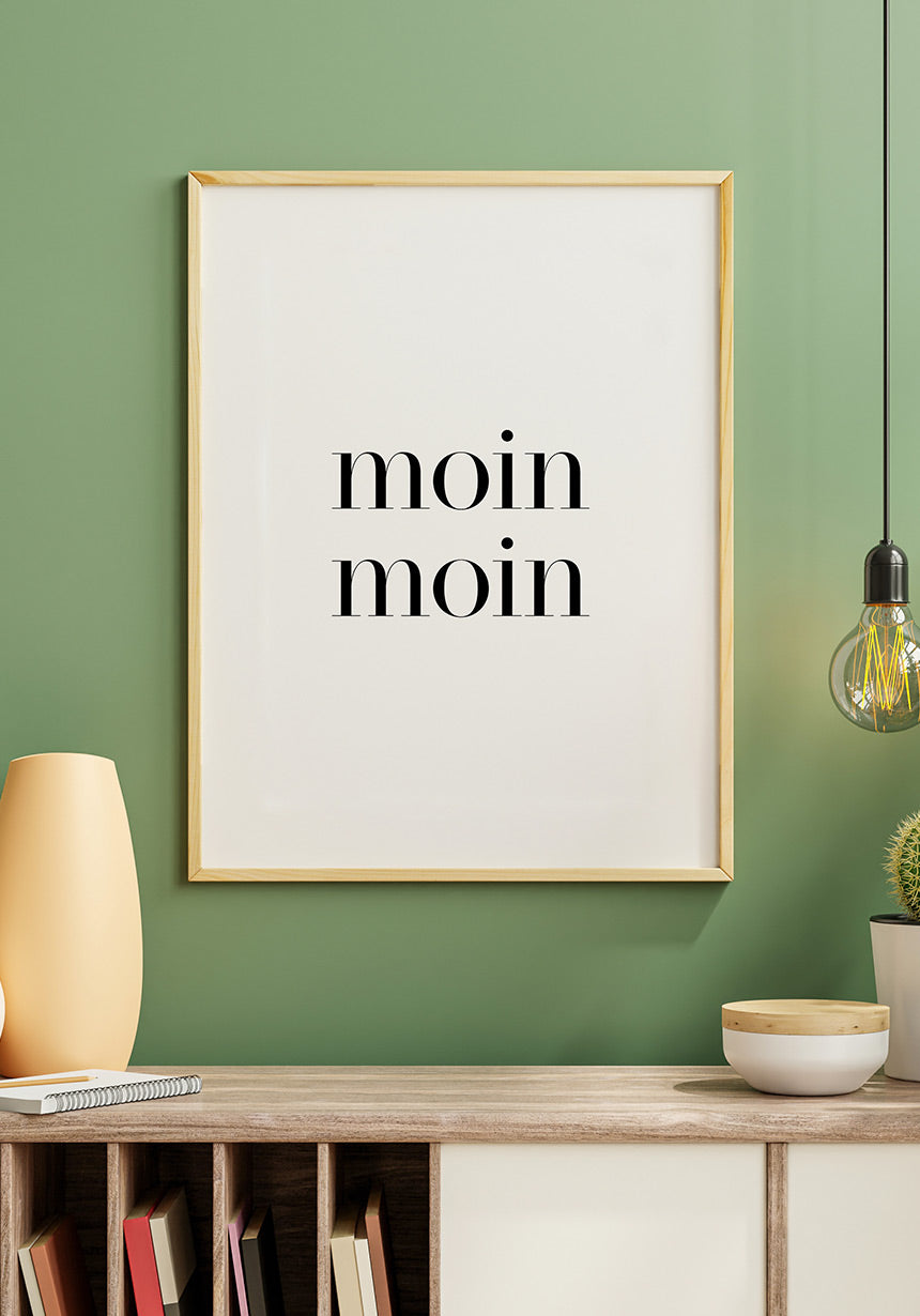 Poster moin moin Typography about Sideboard