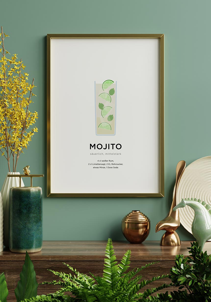 Mojito Cocktail Poster
