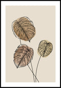 Monstera Lines Poster