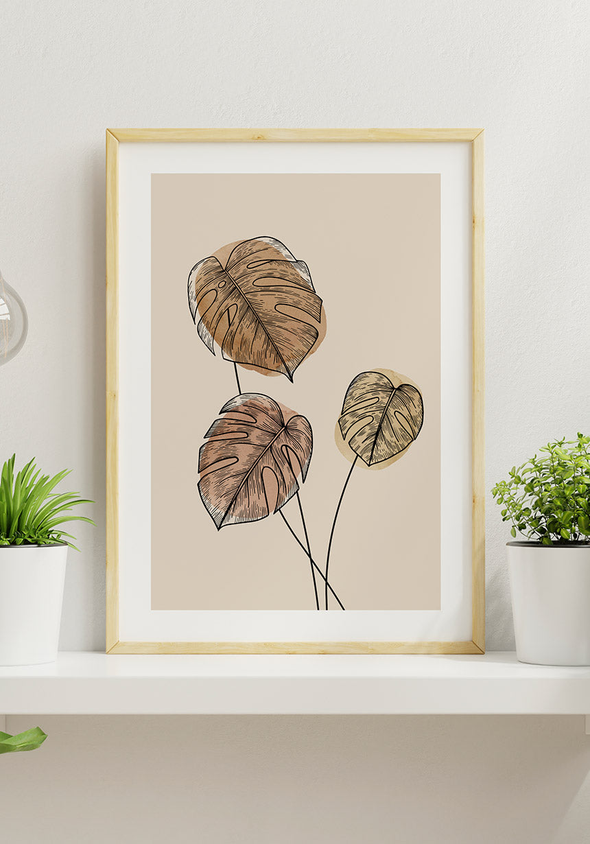 Monster leaves poster