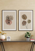 Monstera Lines Poster Image Wall
