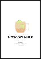 Moscow Mule Cocktail Poster with Preparation