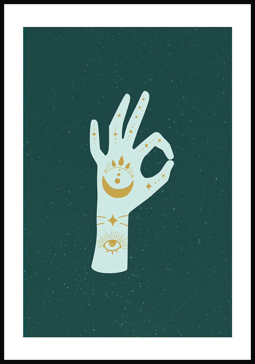Mystical Hand Ok Poster