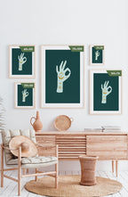 Mystical Hand Okay Poster Sizes