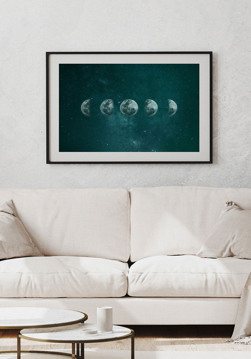 Moon Phases Poster Mystic Moon