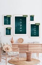 Moon phases poster sizes