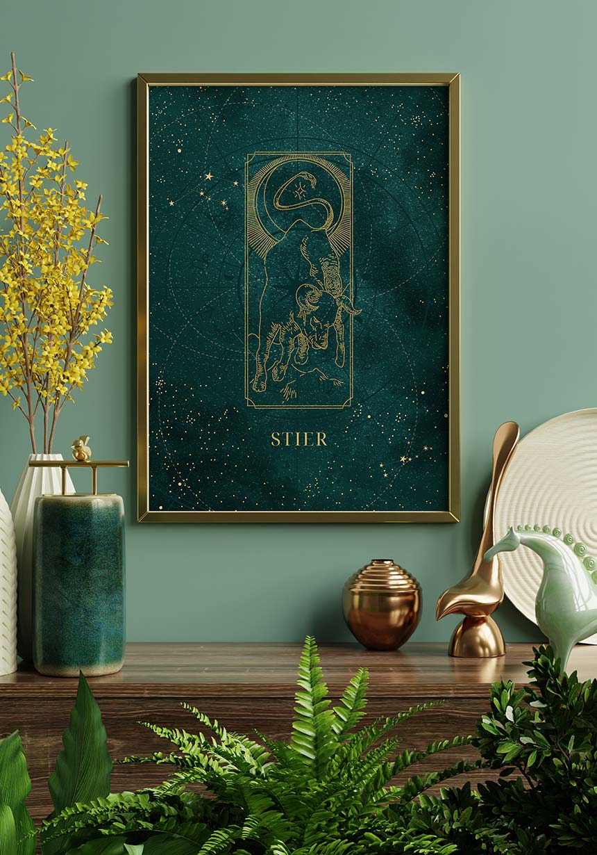 Zodiac sign poster bull