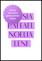 Personalisierbares Poster mit Namen der Familie deine Namen