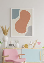 Organic Shapes No2 Poster White Image Frame