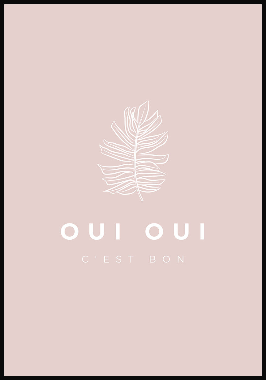 Poster Oui Oui Typography pastel world