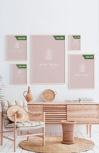 Posters Oui Oui Typography pastel world poster sizes
