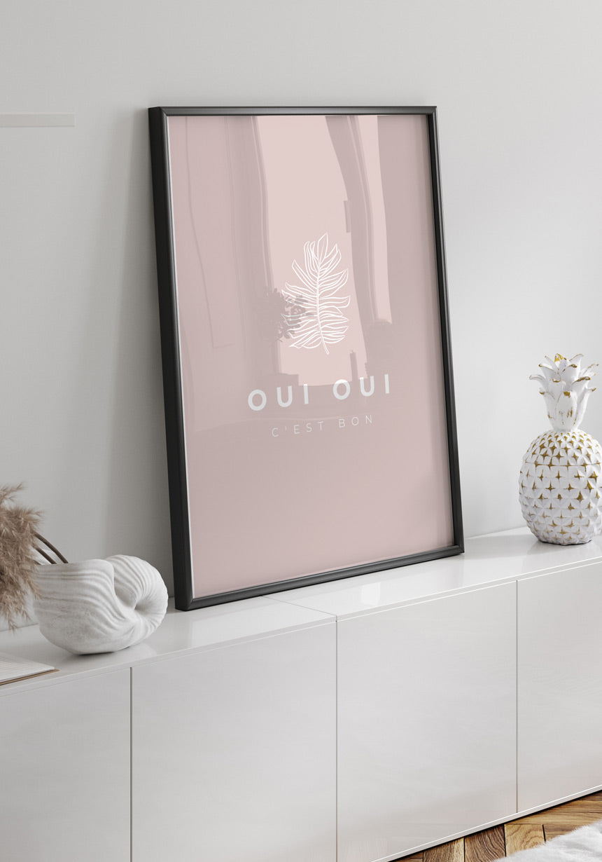 Poster Oui Oui Typography pastel world living room